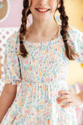 Mila & Rose ® Hoppy Easter Smocked Ruffle Dress — main product shot