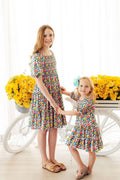 Mila & Rose ® Beautiful Blossoms Smocked Ruffle Dress — main product shot