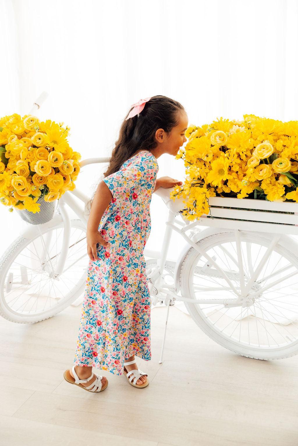 Mila & Rose ® Fluttering Flowers Wide Leg Jumpsuit — lifestyle context