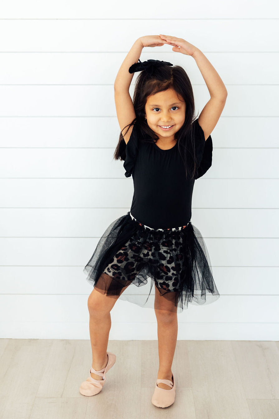 Mila & Rose Wild One tutu shorts — toddler playground outfit with flare and flutter