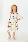 Mila & Rose ® Iowa White Tigerhawk 3/4 Sleeve Pocket Twirl Dress — main product shot
