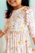 Mila & Rose ® Carrot Cutie 3/4 Sleeve Ruffle Twirl Dress — main product shot
