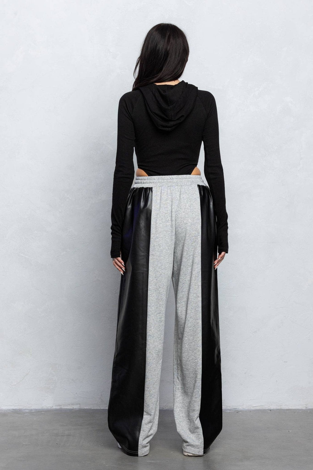 Marissa Faux Leather Detail Sweatpants Luxury Loungewear