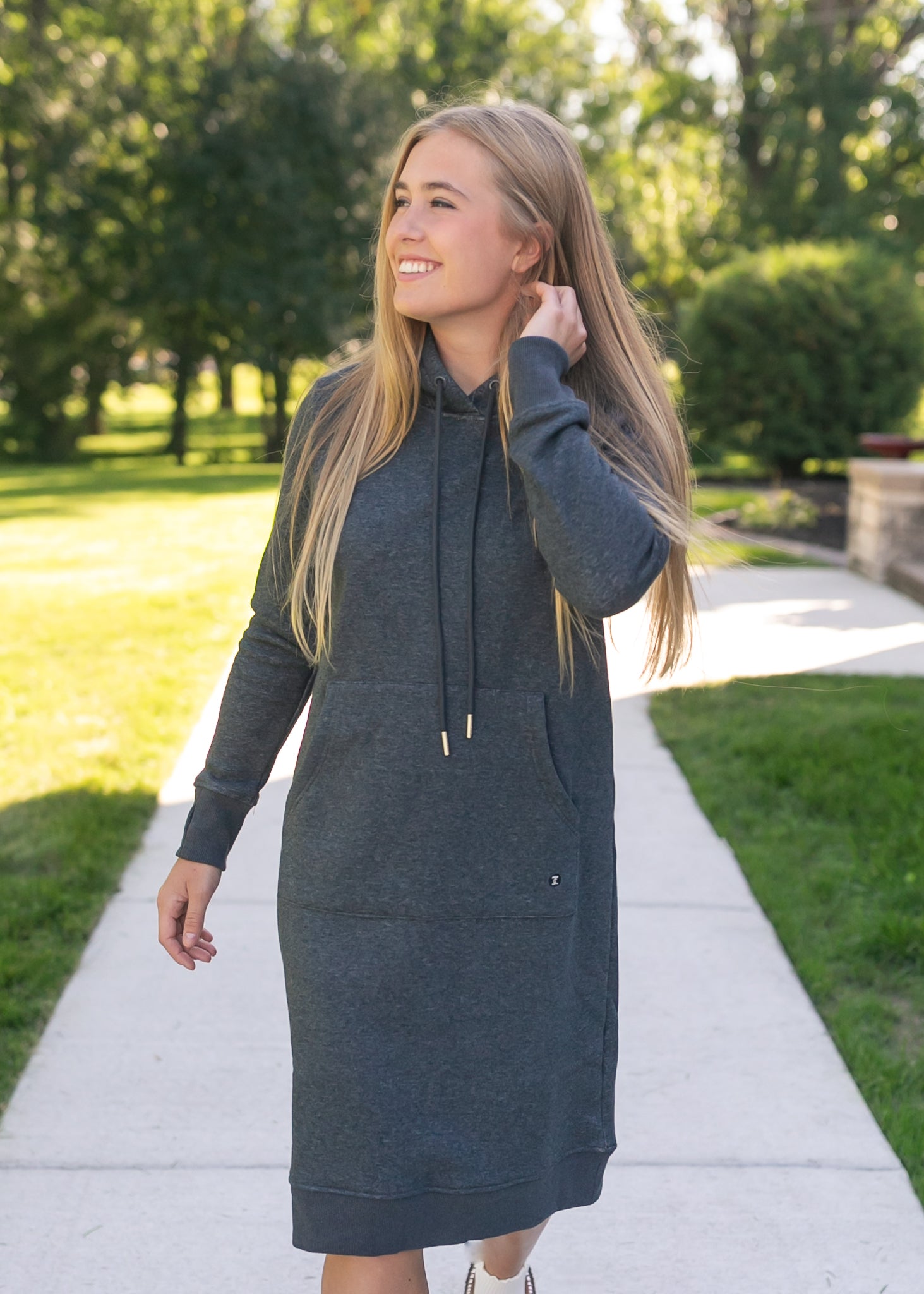 Inherit Co. Marti Sweatshirt Dress - FINAL SALE — product on model