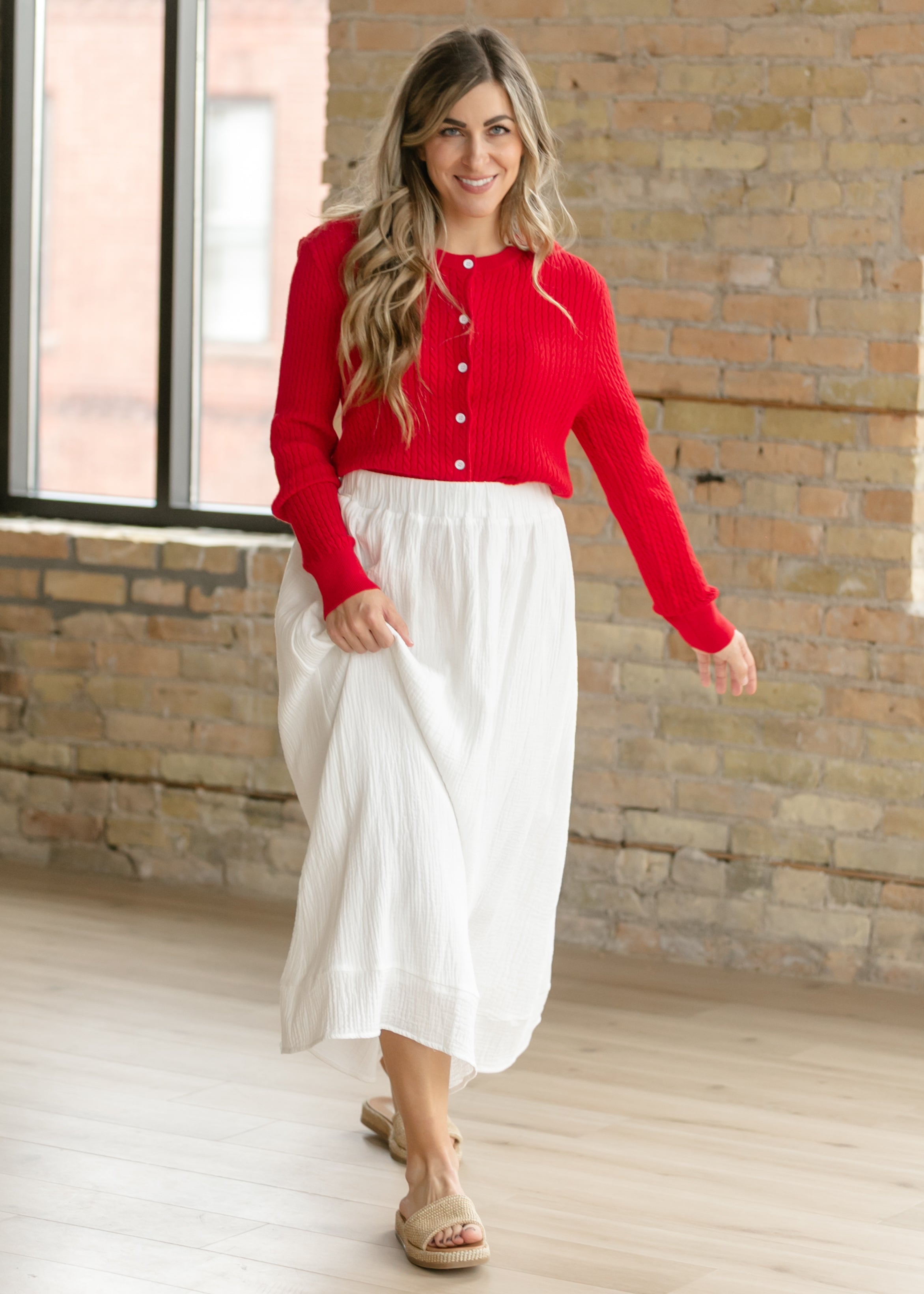Inherit Co. Mason Red Button Up Cardigan — packaging