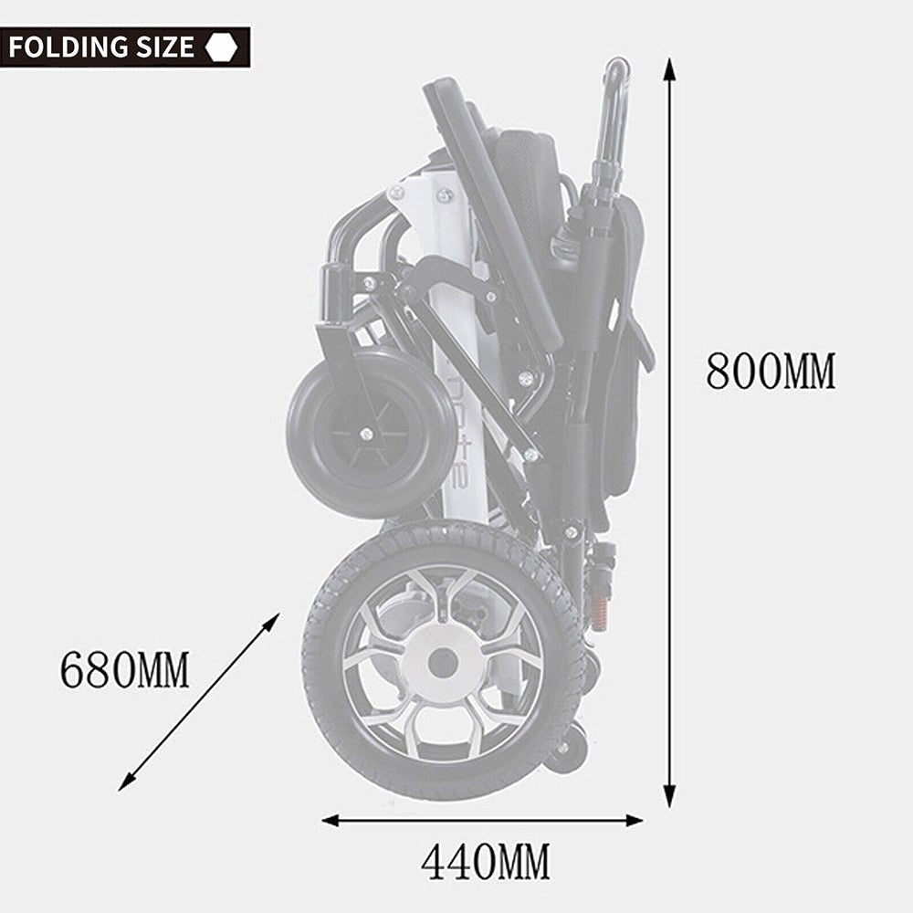 Mate Lightweight 250LBS Foldable Electric Dual Motor Power Motorized Mobility Wheelchair (SAK79245) – SAKSBY WHOLESALE, view 