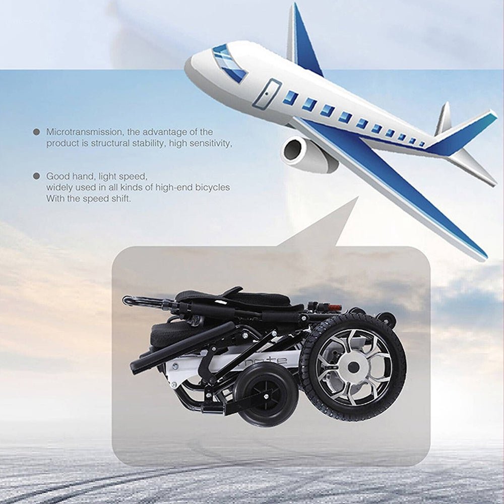 Mate Lightweight 250LBS Foldable Electric Dual Motor Power Motorized Mobility Wheelchair (SAK79245) – SAKSBY WHOLESALE, view 