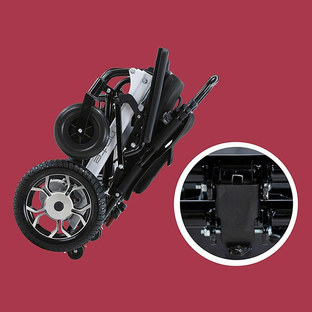 Mate Lightweight 250LBS Foldable Electric Dual Motor Power Motorized Mobility Wheelchair (SAK79245) – SAKSBY WHOLESALE, view 
