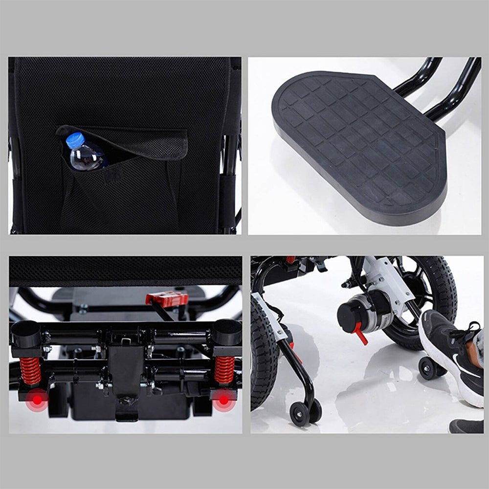 Mate Lightweight 250LBS Foldable Electric Dual Motor Power Motorized Mobility Wheelchair (SAK79245) – SAKSBY WHOLESALE, view 