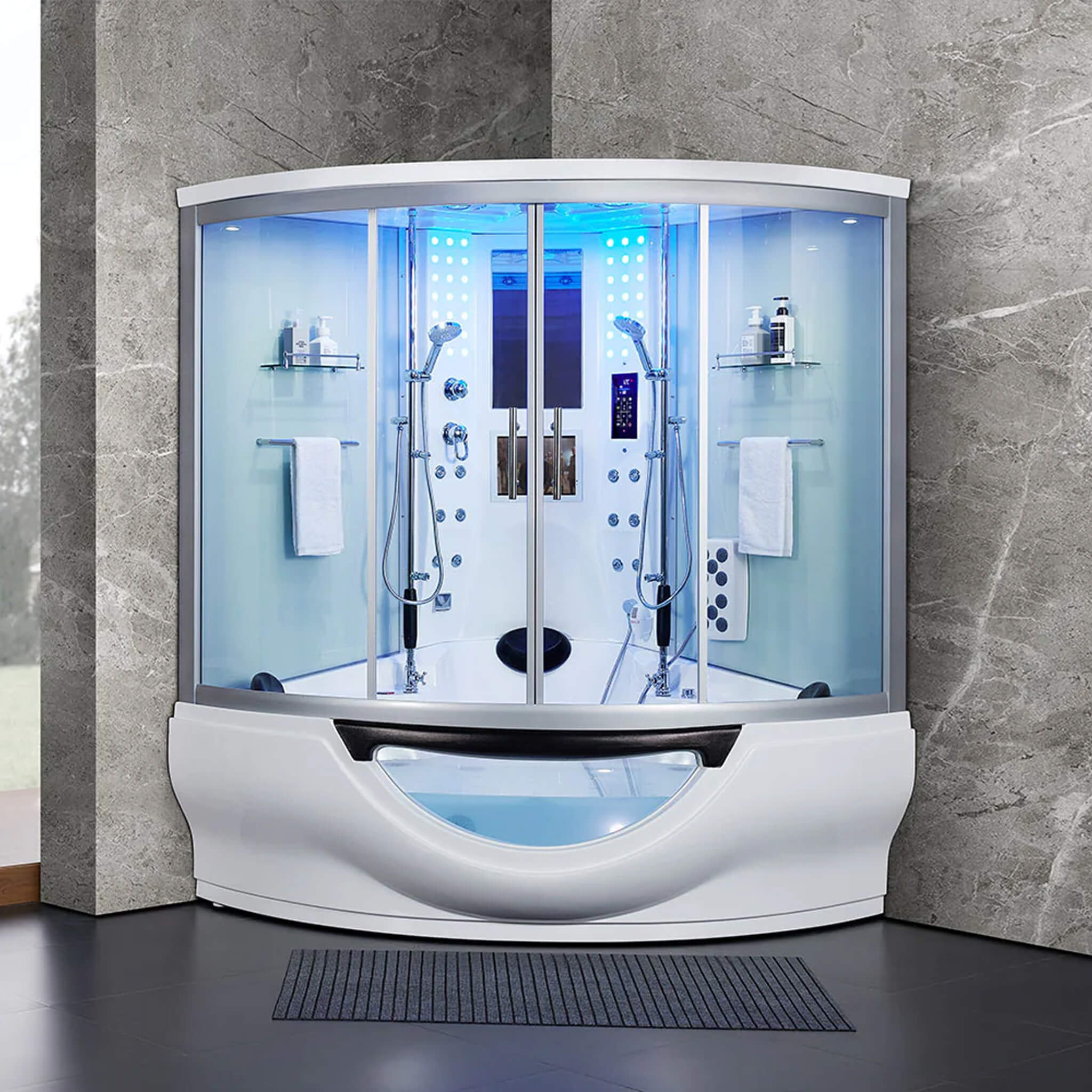 Maya Bath Platinum Superior Steam Shower With Foot Massager (SAK57392) – SAKSBY WHOLESALE, view 3