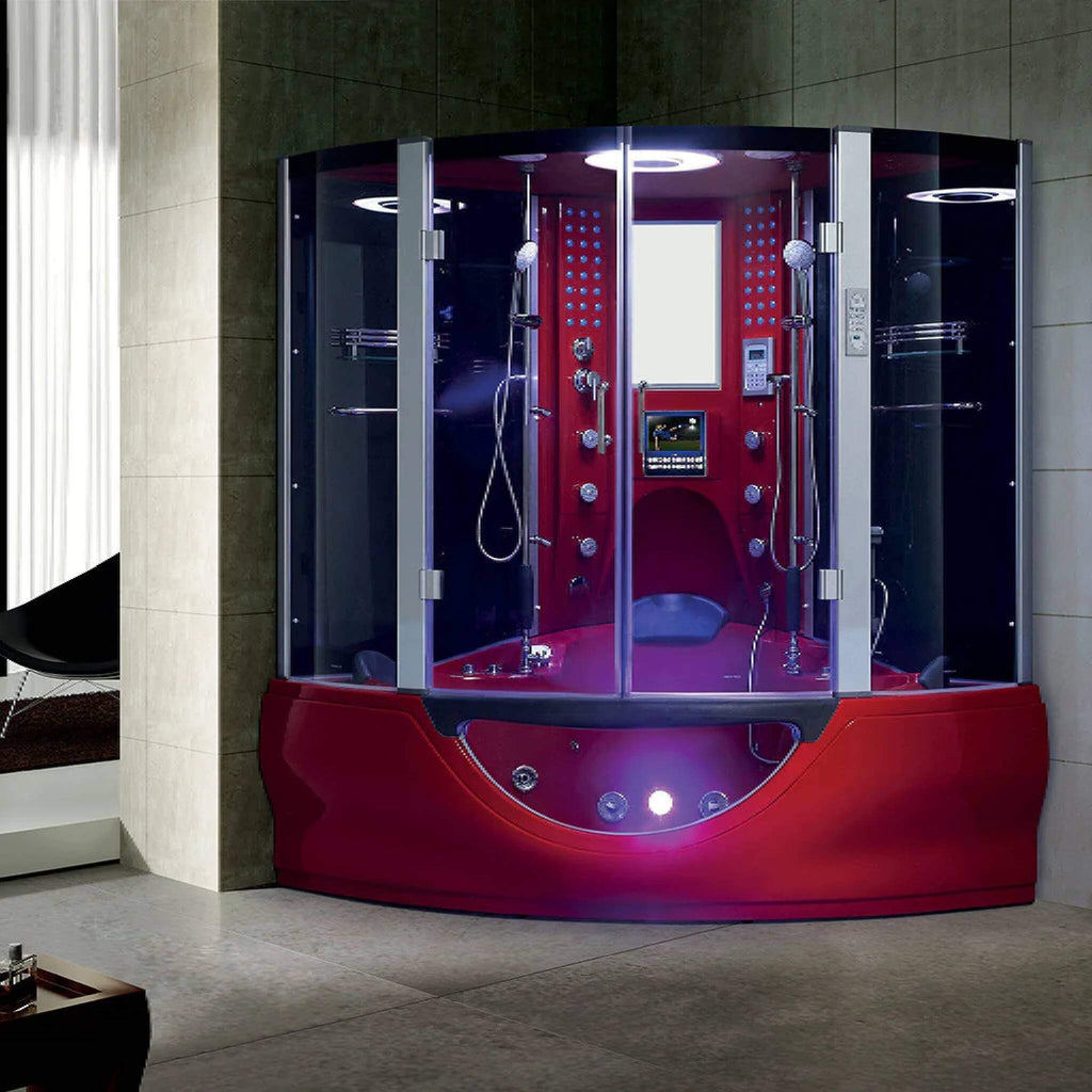 Maya Bath Valencia Steam Shower Massage Bathtub With LCD TV (SAK20479) – SAKSBY WHOLESALE, view 8