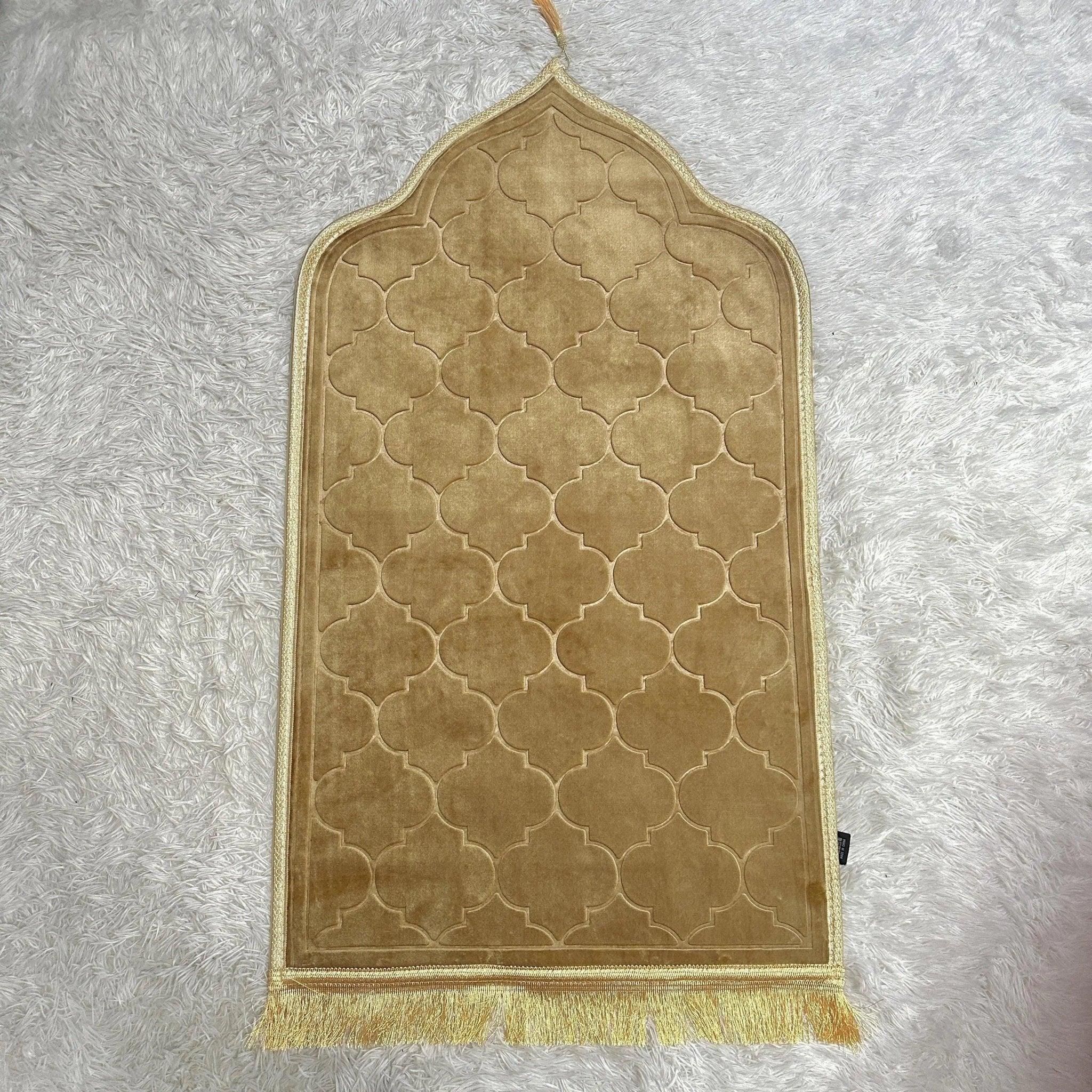 Mariam's Collection Mariam's Collection MC010 Soft Flannel Prayer Mat — product on model