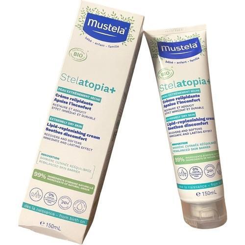 Mustela Stelatopia Moisturizing Cream for Sensitive Skin - 150ml Hydrating Relief for Dry, Irritated Skin