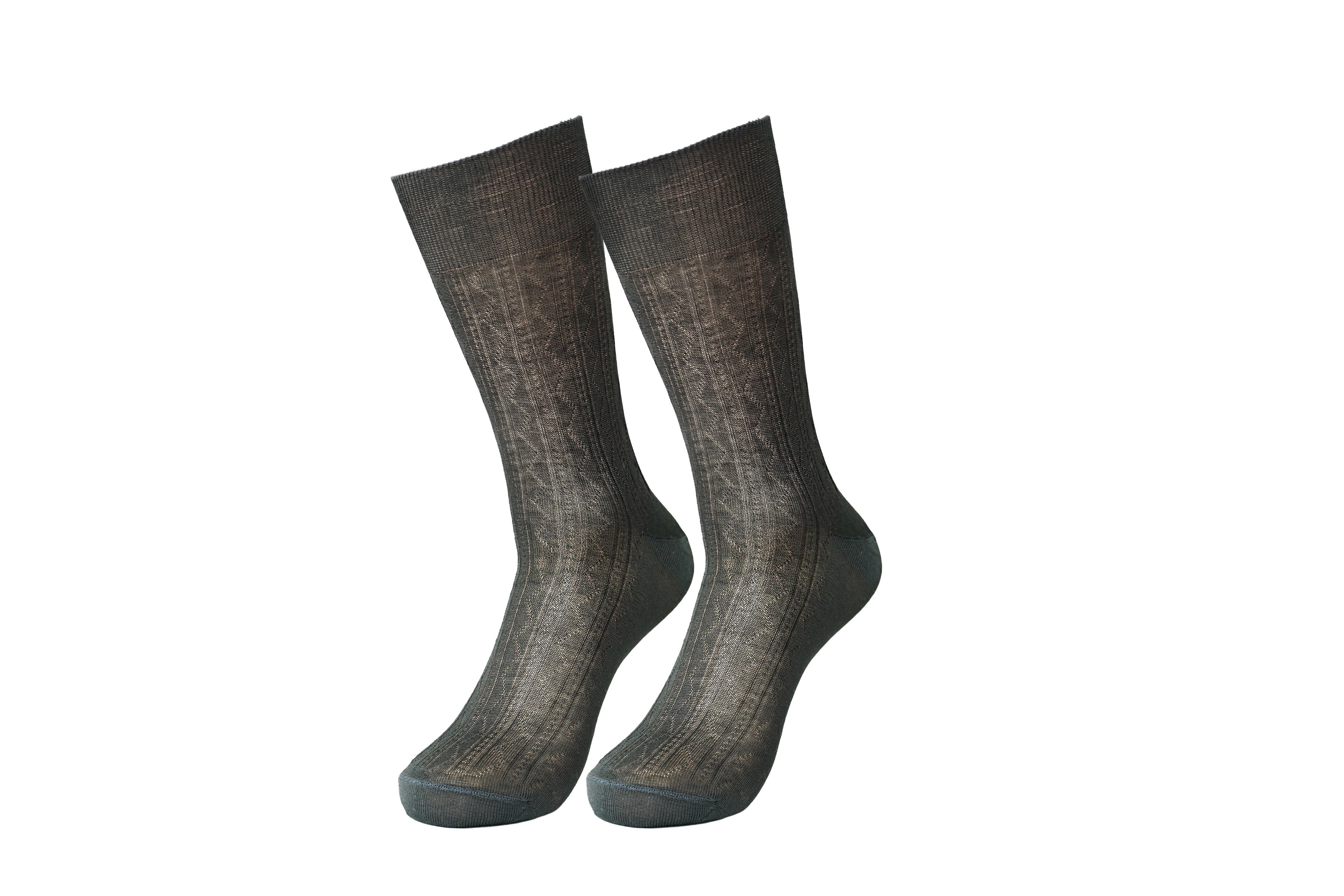 tittimitti tittimitti® 100% Mercerized "Filo di Scozia" Cotton Men's Dress & Trouser Socks. 3-Pack. Made in Italy — back view