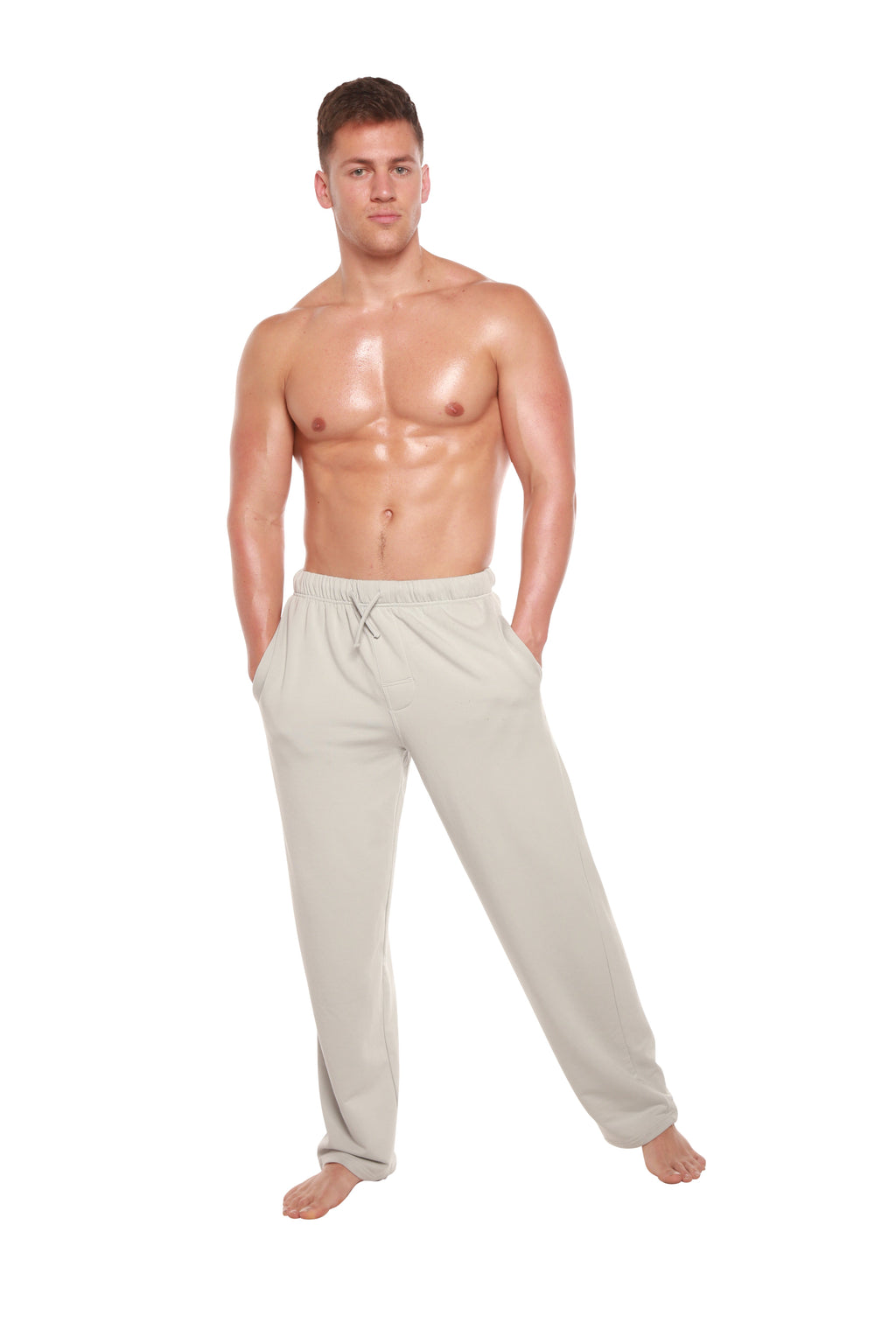 Spun Bamboo Men's Bamboo Viscose Fleece Lounge Pants — in-use photo