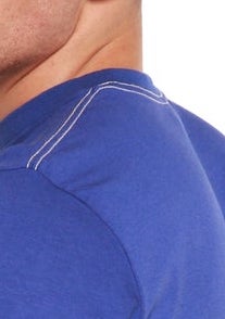 Spun Bamboo Clearance Men's Bamboo Viscose Long Sleeve Contrast Stitch T-Shirt — detail close-up