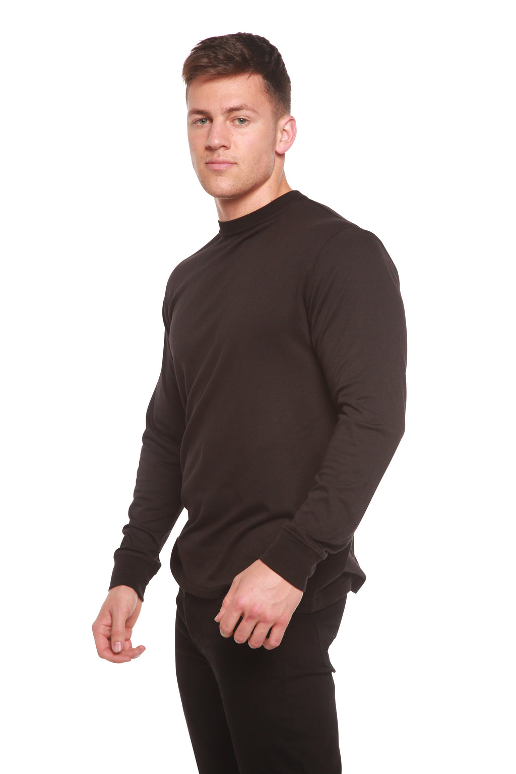 Custom Printed Men's Bamboo Viscose/Organic Cotton Long Sleeve T-Shirt — view 7