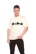 Spun Bamboo Men's Bamboo Viscose/Organic Cotton Short Sleeve T-Shirt with Print Mauna Kea — in-use photo