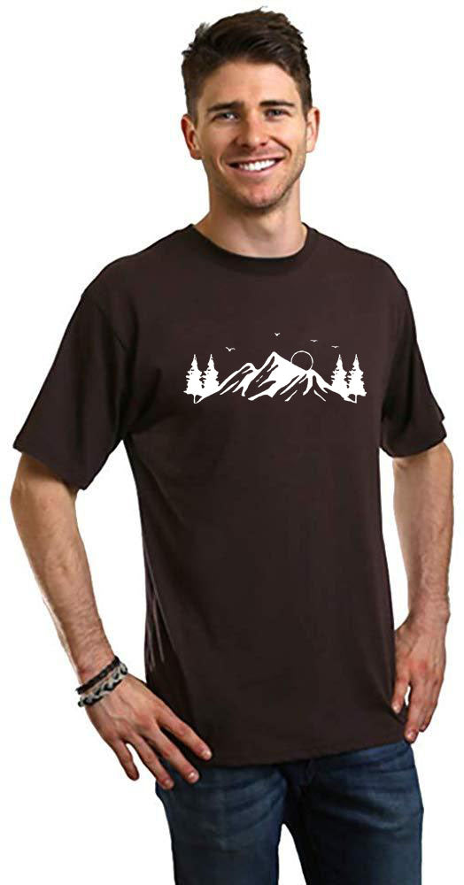 Spun Bamboo Men's Bamboo Viscose/Organic Cotton Short Sleeve T-Shirt with Print Mauna Kea — feature highlight