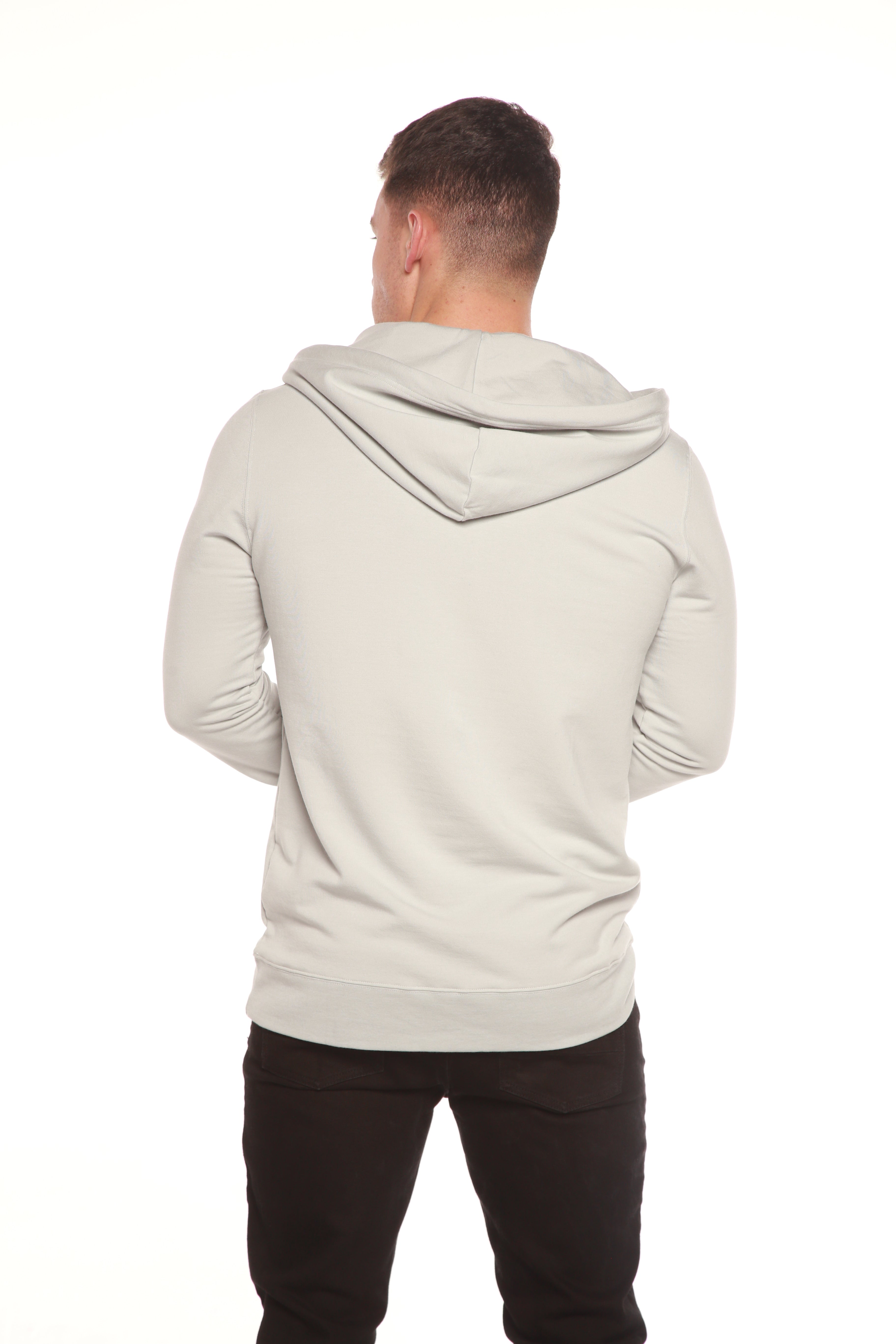 Spun Bamboo Men's Henley Style Bamboo Viscose Fleece Hoodie — color detail