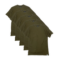 Spun Bamboo Men's Bamboo Viscose/Organic Cotton Short Sleeve T-Shirt Military Olive Color - 5-Pack — main product shot