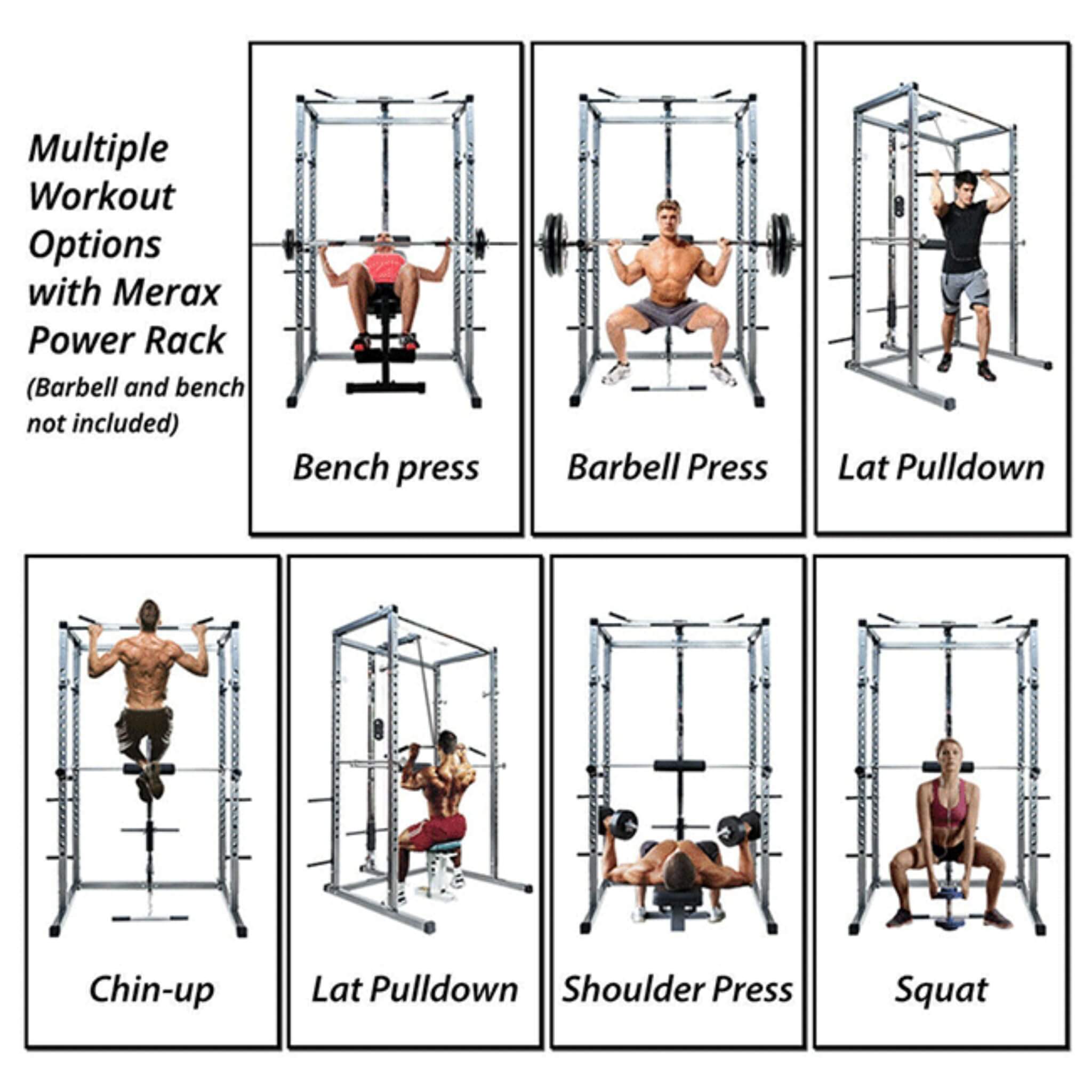 Merax Multi-Functional Olympic Power Squat Rack Cage For Home & Gym (SAK98719) – SAKSBY WHOLESALE, view 4