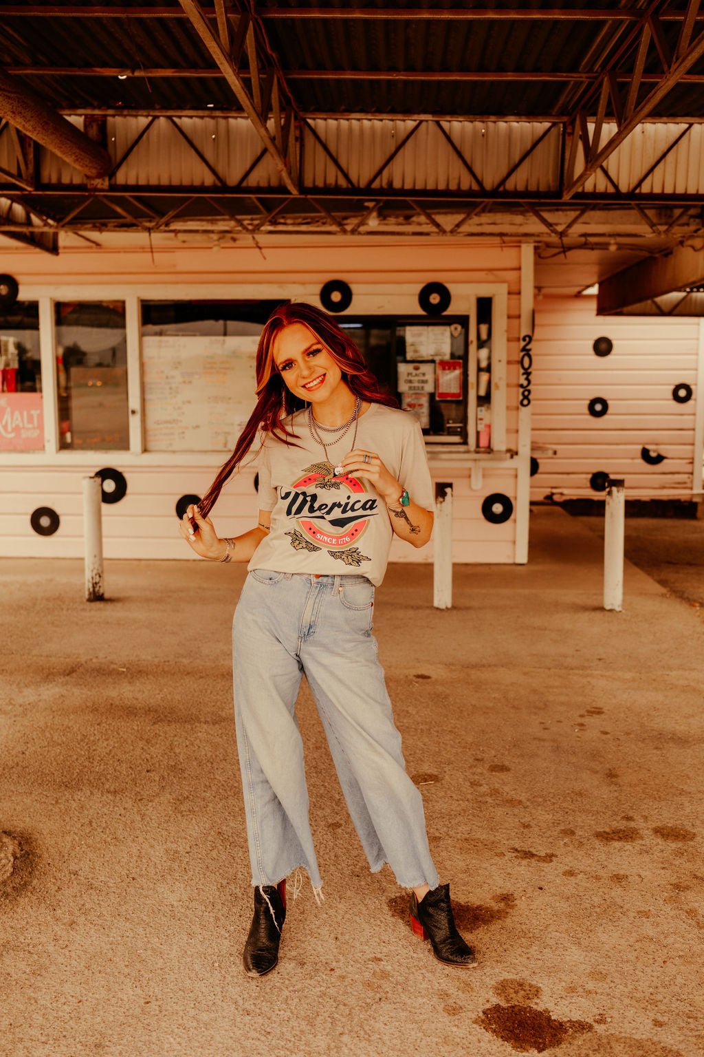 Wild Junkie Merica Beer Tee — lifestyle context