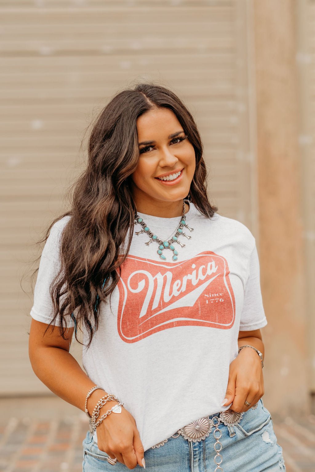 Wild Junkie Merica Red Logo Graphic Tee — detail close-up