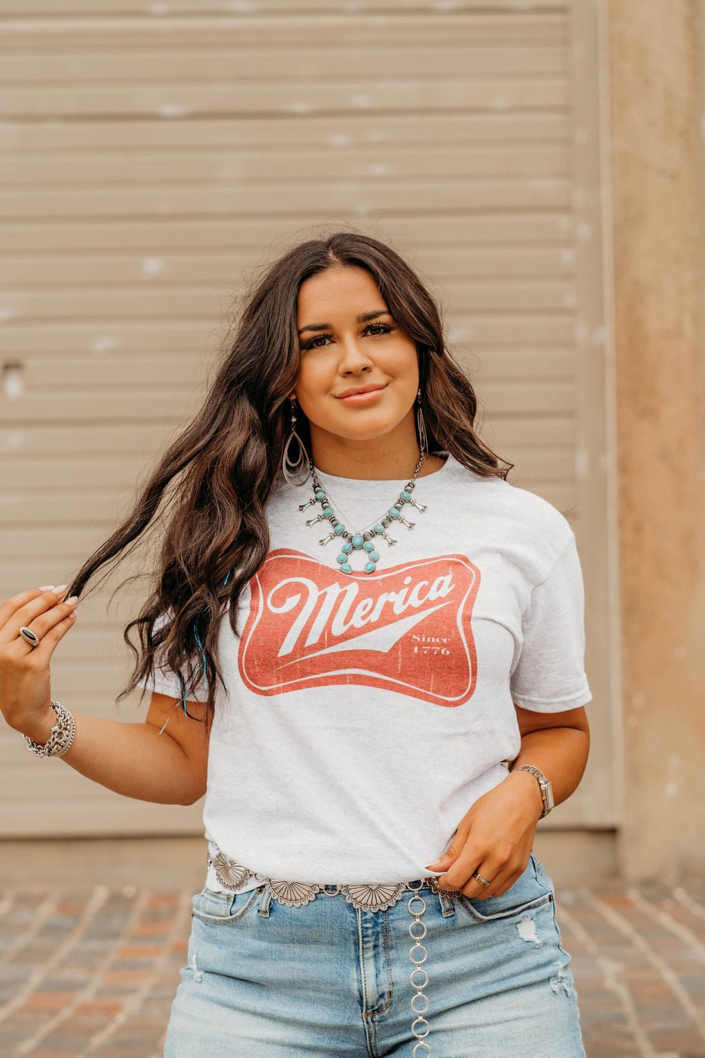 Wild Junkie Merica Red Logo Graphic Tee — lifestyle context