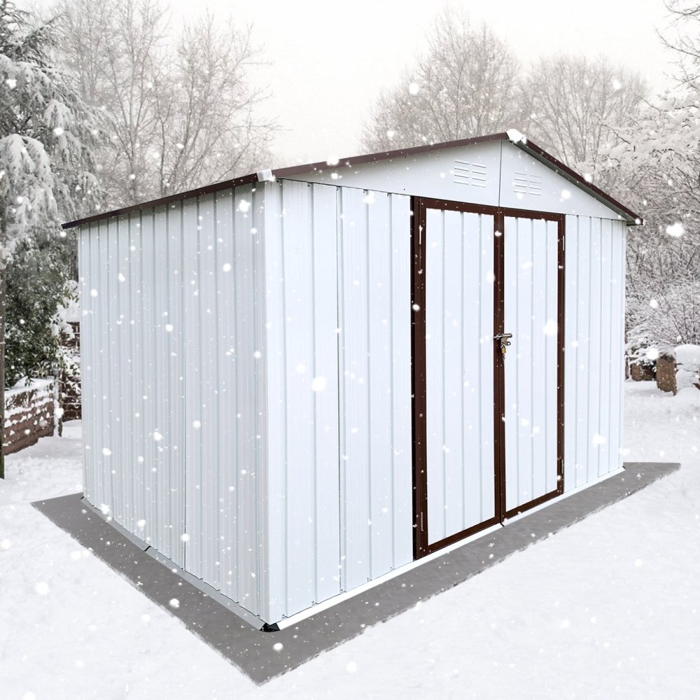 [08X10FT] Alora Premium Large White Outdoor Metal Garden Storage Shed (SAK93617) – SAKSBY WHOLESALE, view 2