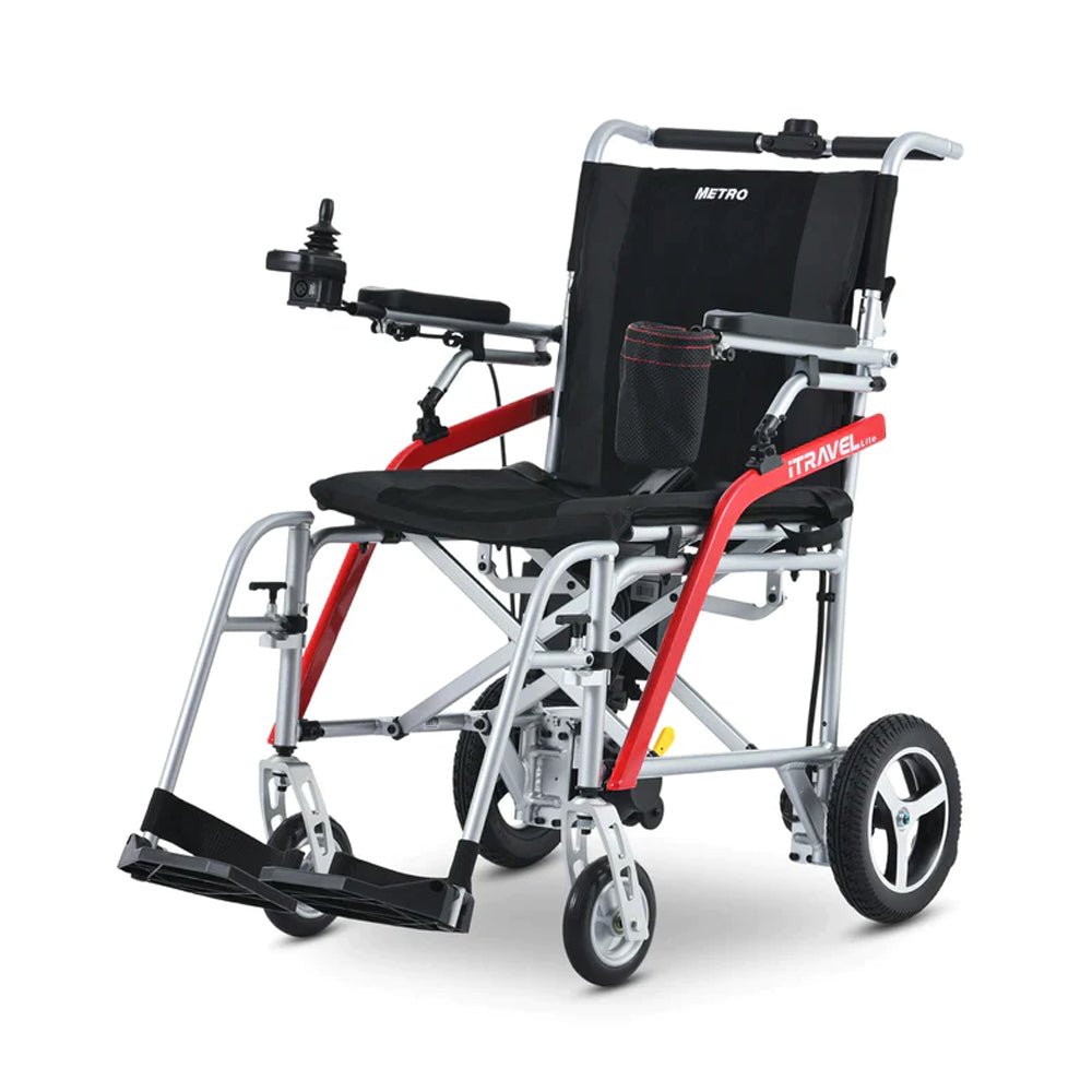Metro Mobility iTravel Lite 24V/10AH 200W Premium Portable Folding Power Wheelchair, 220LBS (SAK97362) – SAKSBY WHOLESALE, vi