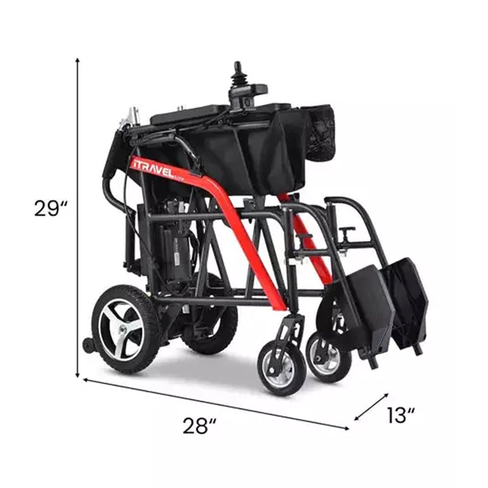 Metro Mobility iTravel Lite 24V/10AH 200W Premium Portable Folding Power Wheelchair, 220LBS (SAK97362) – SAKSBY WHOLESALE, vi