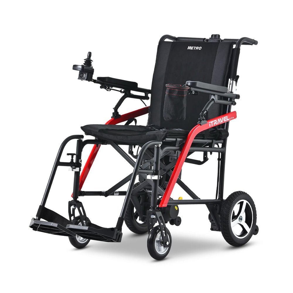 Metro Mobility iTravel Lite 24V/10AH 200W Premium Portable Folding Power Wheelchair, 220LBS (SAK97362) – SAKSBY WHOLESALE, vi