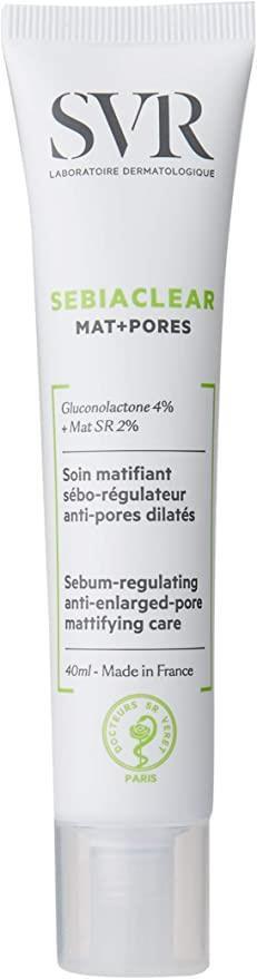 SVR Sebiaclear Mat Pores: Oil Control Matte Moisturizing Cream | Pore Minimizing, Anti-Shine Salicylic Acid & Niacinamide Cream for Oily Skin