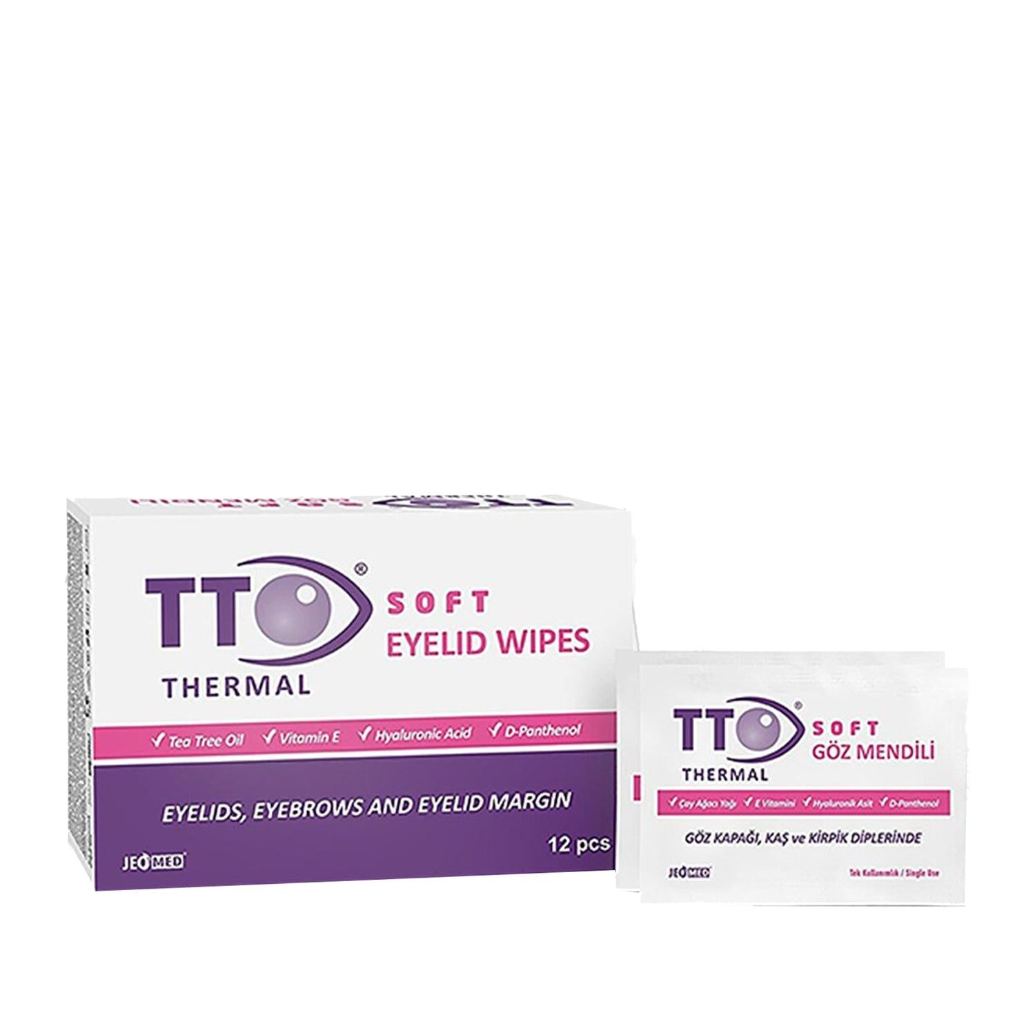 TTO Thermal Soft Eye Wipes - 12 Count - Gentle Eye Care for Sensitive Eyes