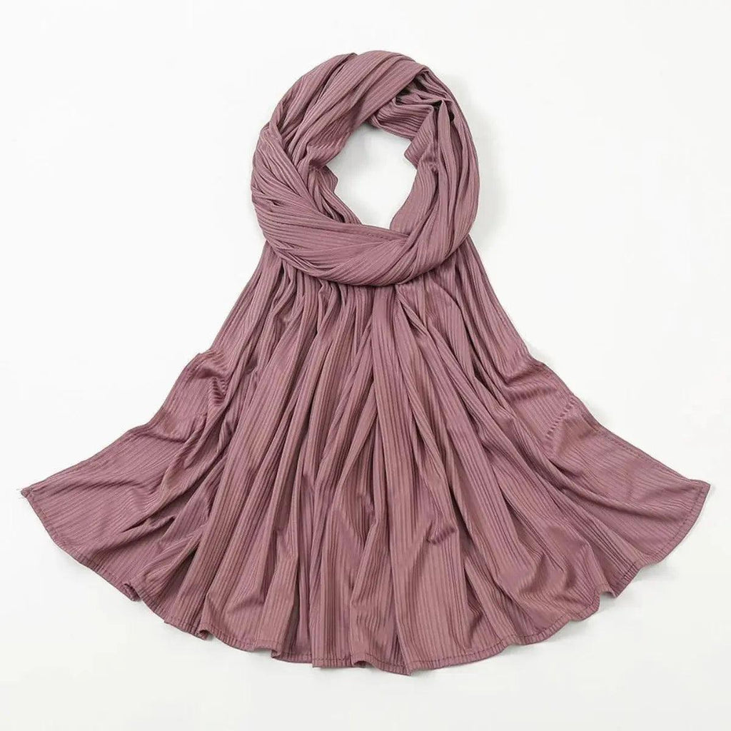 Mariam's Collection Crinkled Soft Jersey Hijab | Crinkled Hijab (MH001) — product on model