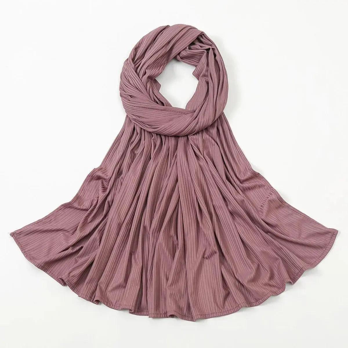 Mariam's Collection Crinkled Soft Jersey Hijab | Crinkled Hijab (MH001) — product on model