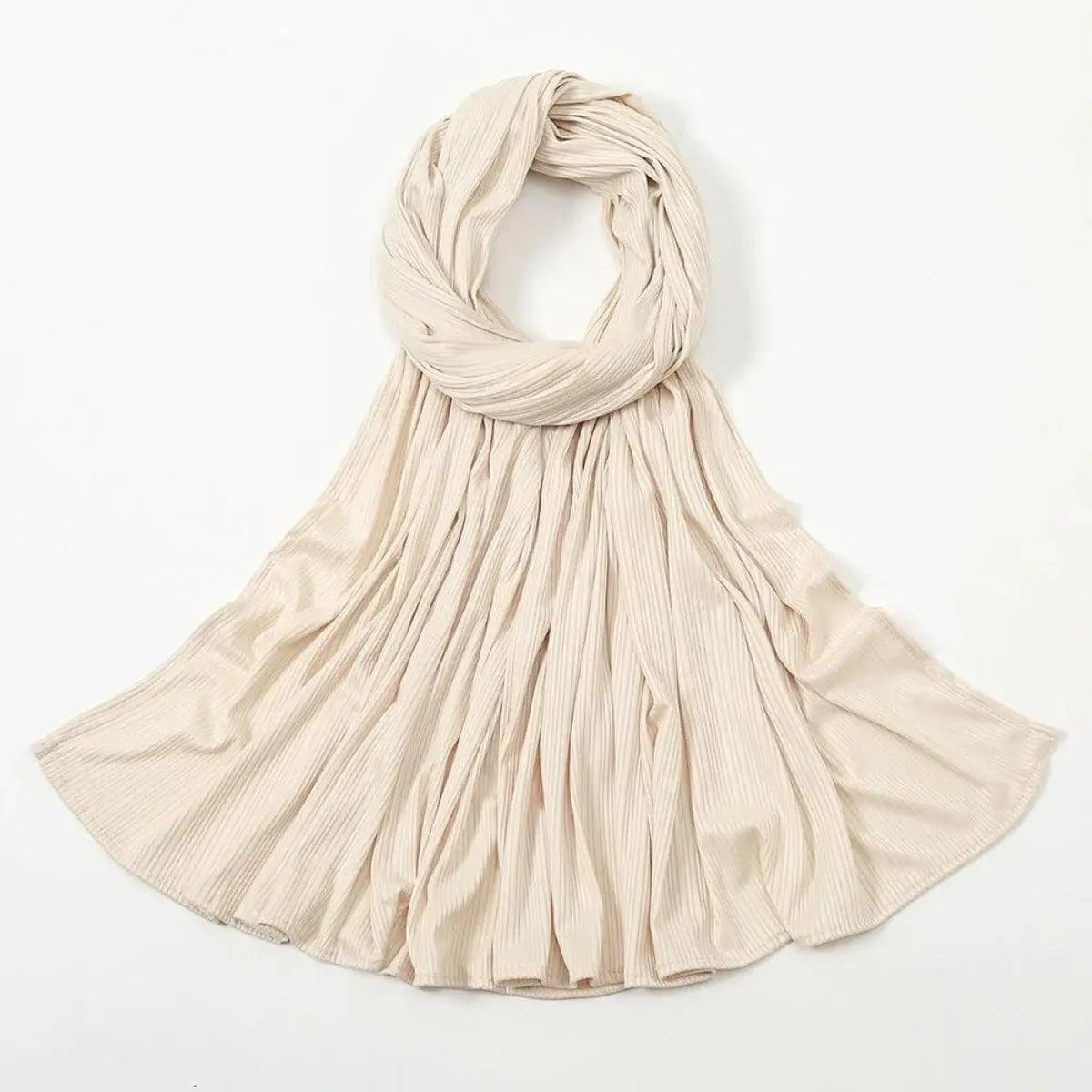 Mariam's Collection Crinkled Soft Jersey Hijab | Crinkled Hijab (MH001) — comparison shot