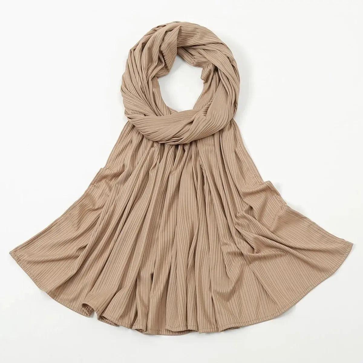 Mariam's Collection Crinkled Soft Jersey Hijab | Crinkled Hijab (MH001) — fabric or material detail