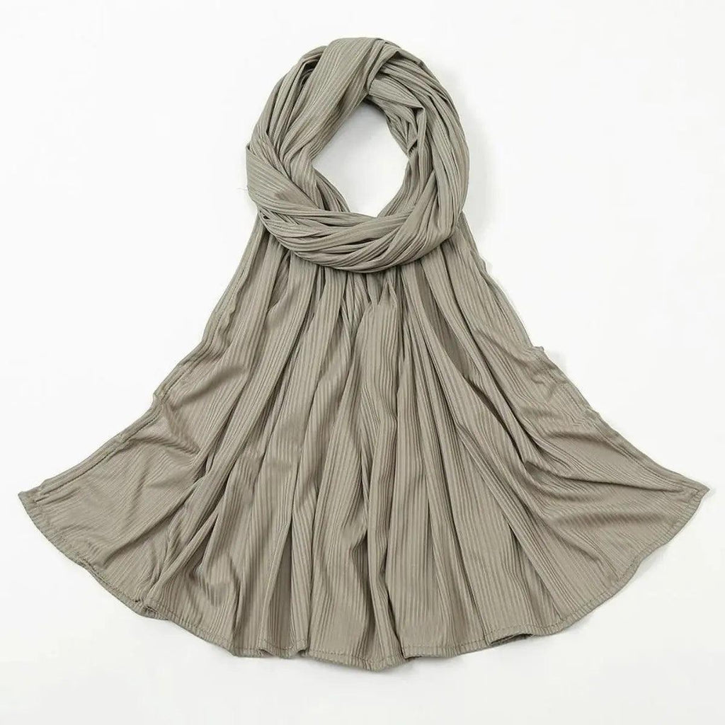 Mariam's Collection Crinkled Soft Jersey Hijab | Crinkled Hijab (MH001) — detail close-up
