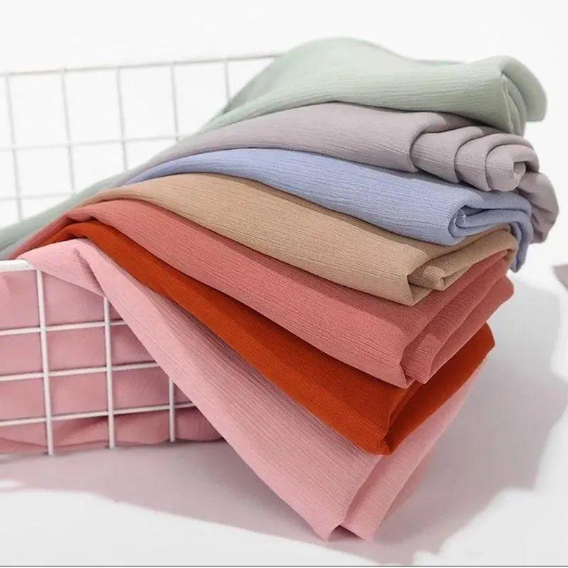 Mariam's Collection Crepe Scarf Crinkle Chiffon Hijab for Women Shawls Ripple Pleated (MH003) — main product shot