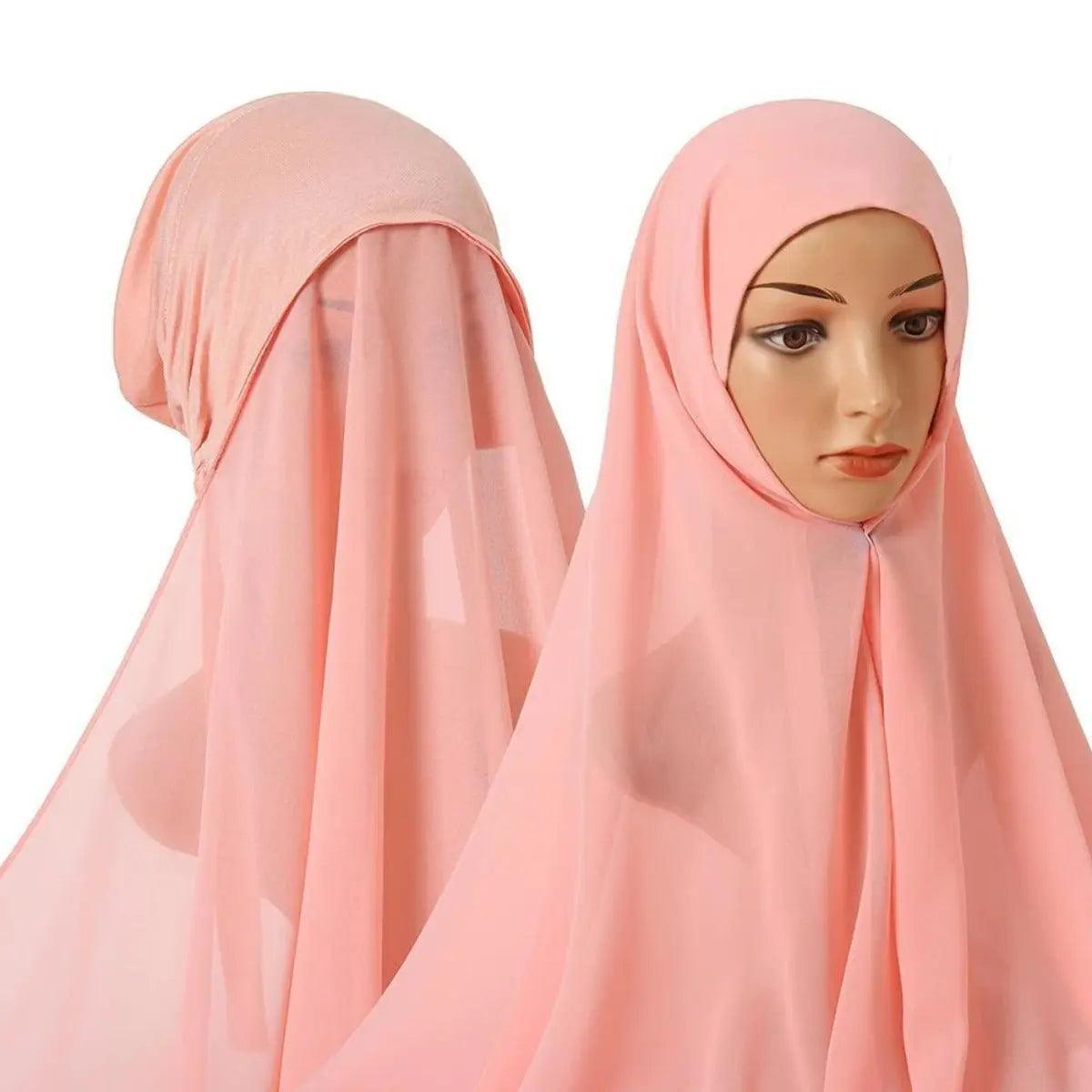 Mariam's Collection Mariam's Collection Chiffon Instant Hijab with Modal Undercap (MH004) — main product shot