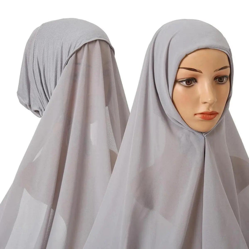 Mariam's Collection Mariam's Collection Chiffon Instant Hijab with Modal Undercap (MH004) — detail shot 10