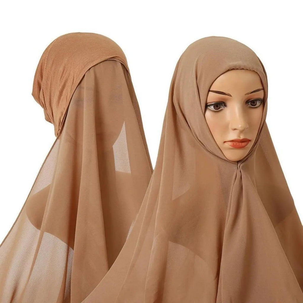 Mariam's Collection Mariam's Collection Chiffon Instant Hijab with Modal Undercap (MH004) — feature highlight