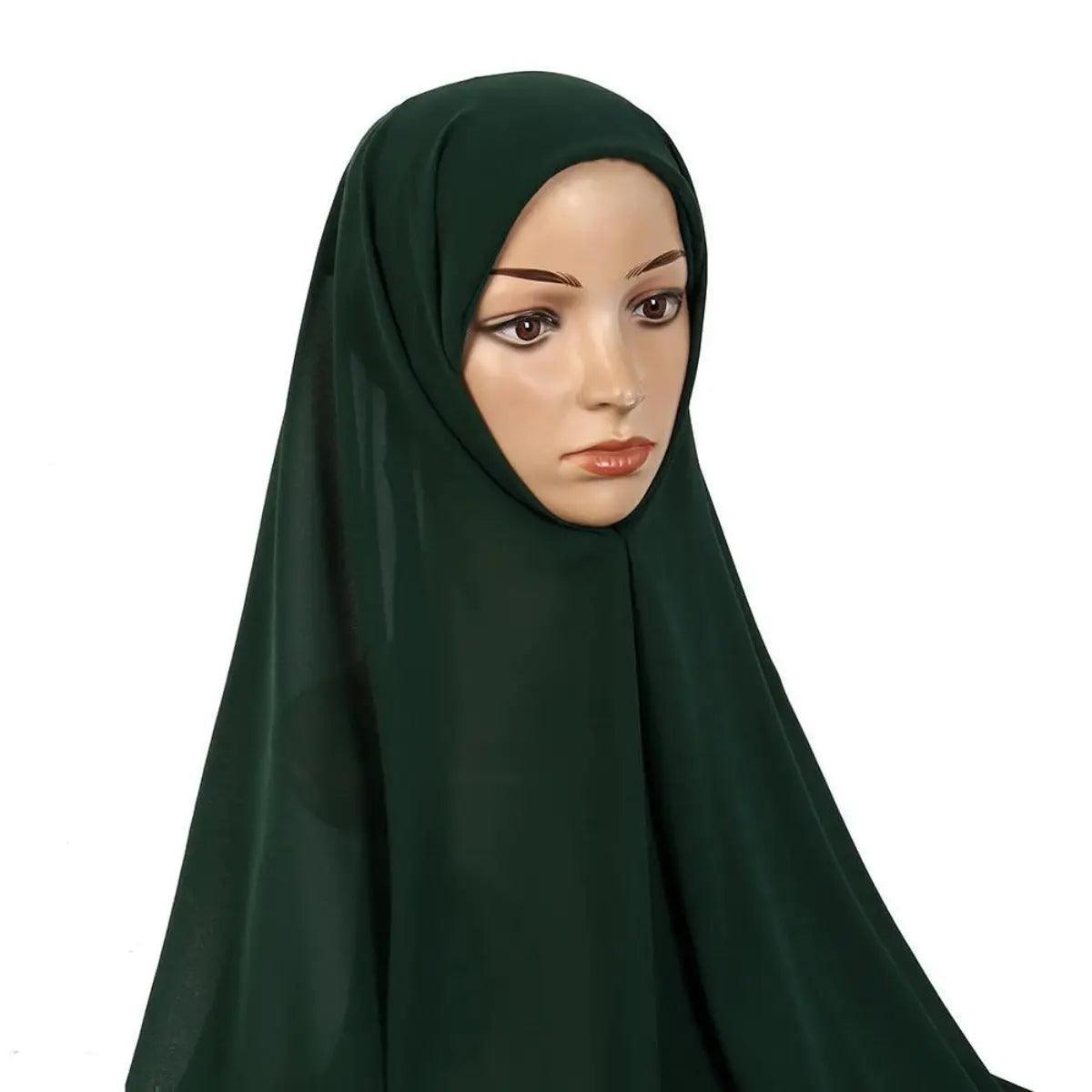 Mariam's Collection Mariam's Collection Chiffon Instant Hijab with Modal Undercap (MH004) — Mariam's Collection branding close-up