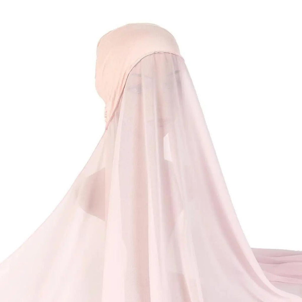 Mariam's Collection Mariam's Collection Chiffon Instant Hijab with Modal Undercap (MH004) — lifestyle worn / used context