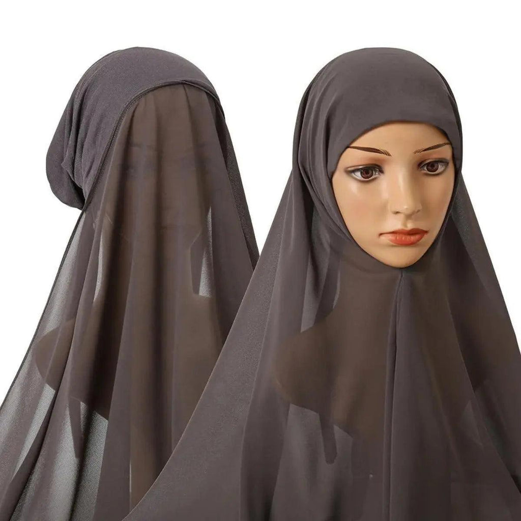 Mariam's Collection Mariam's Collection Chiffon Instant Hijab with Modal Undercap (MH004) — detail shot 9