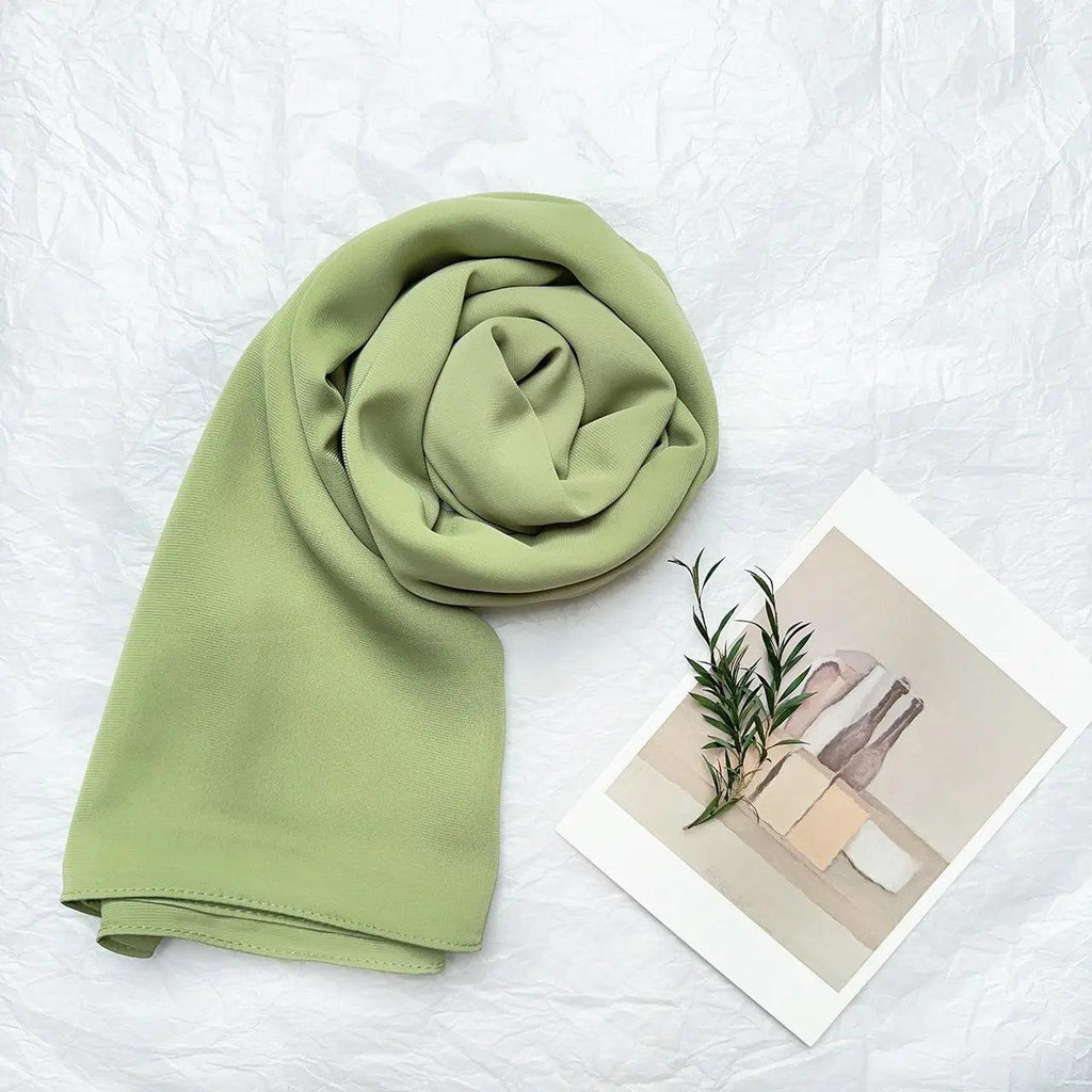 Mariam's Collection High Density Chiffon Hijab (MH005) — product on model