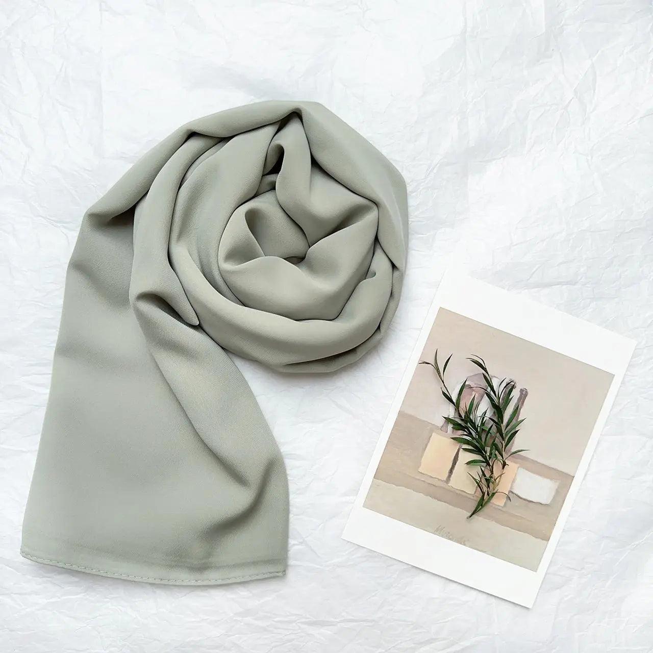 Mariam's Collection High Density Chiffon Hijab (MH005) — comparison shot