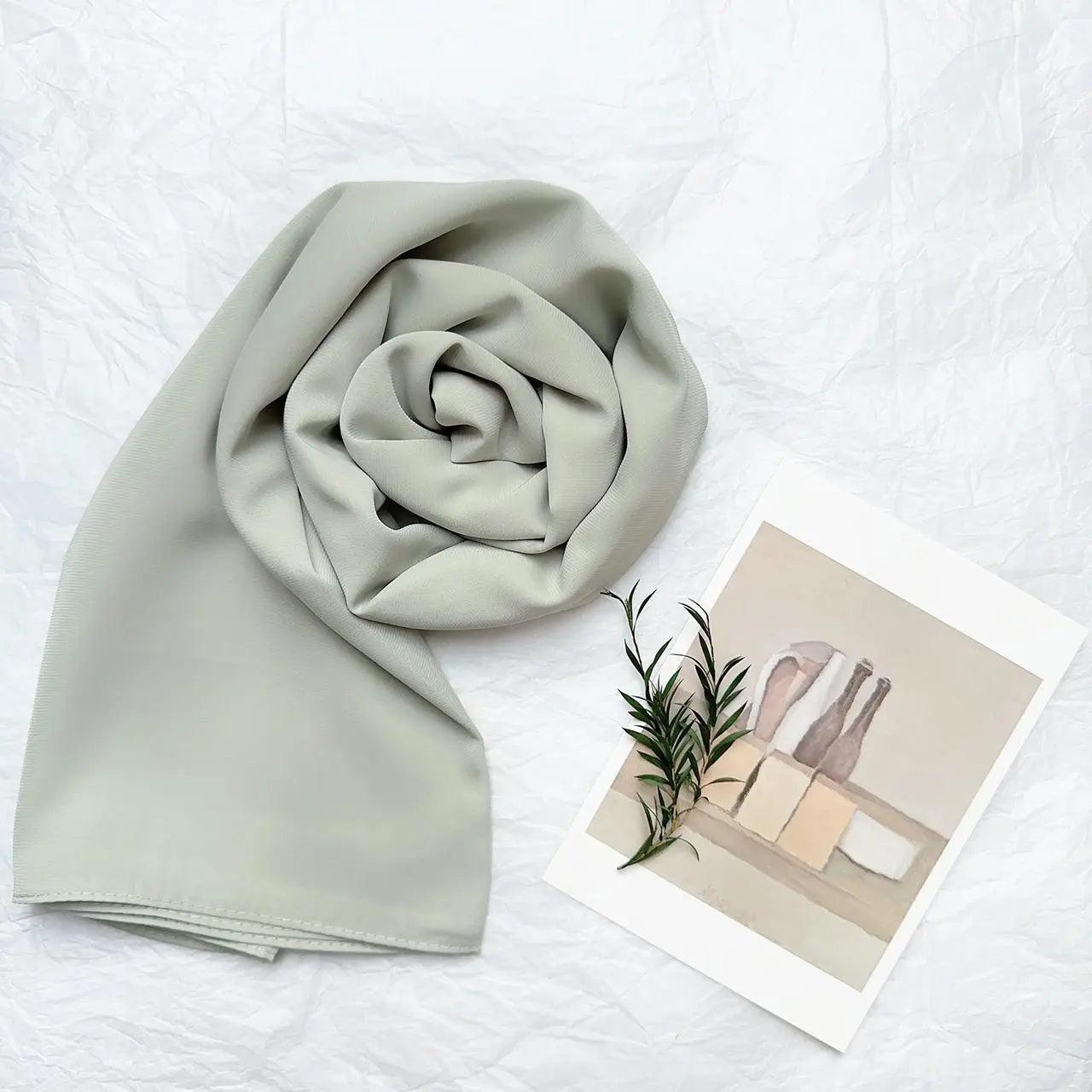 Mariam's Collection High Density Chiffon Hijab (MH005) — back view